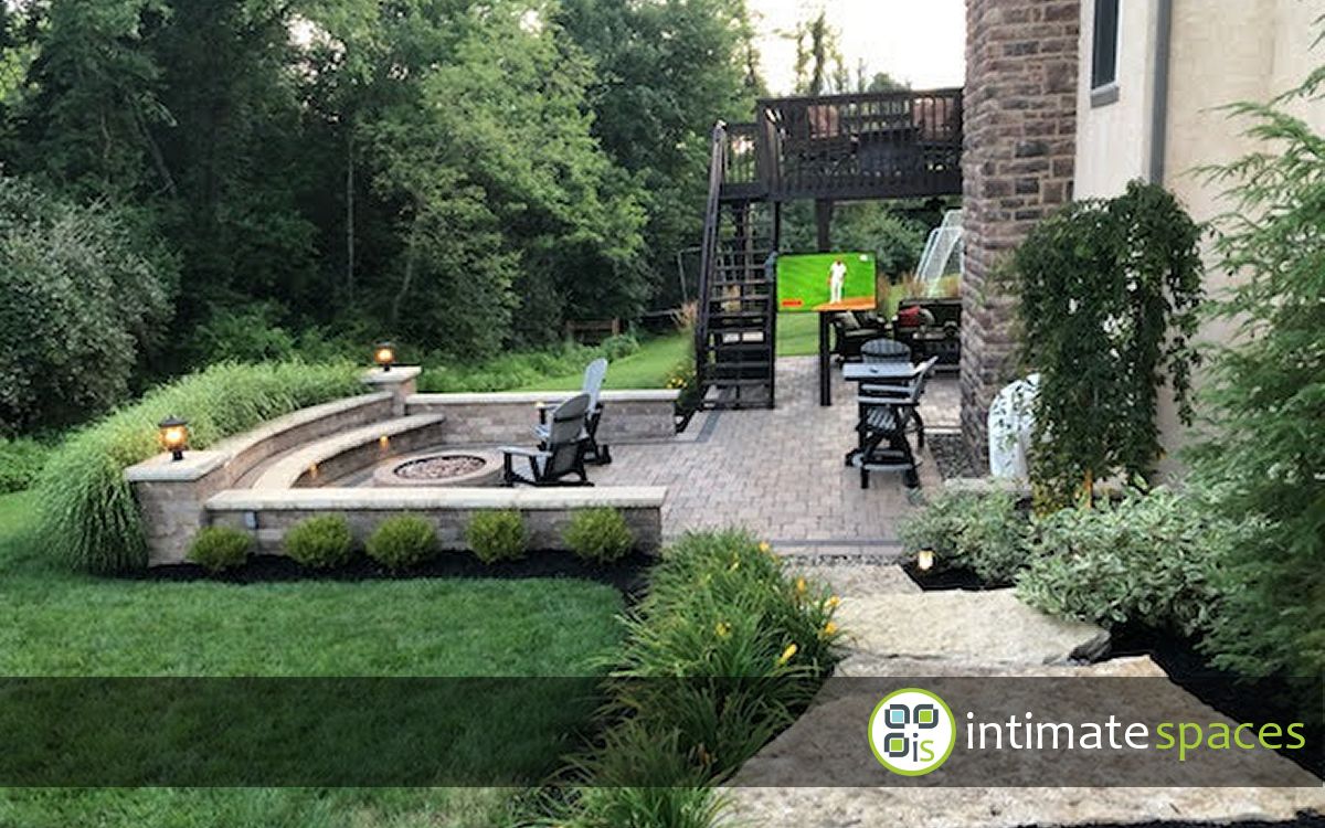 Outdoor Project: Patio, fire pit, deck, stone steps